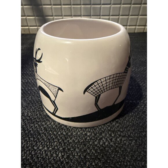 Rare Vintage Ceramic Mug Native American Style Deer Design New Mexico Las Cruces - Picture 4 of 6